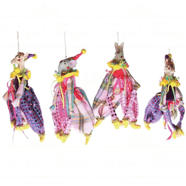 B 31505 Goodwill Christmas Ornaments Cirque Magique Animal Candy Bag Ornament Purple Pink Yellow