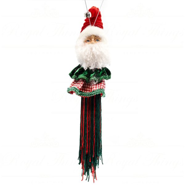 B 39995 Goodwill Christmas Ornaments Snow White Gnome Santa Head Ornament Green Red White