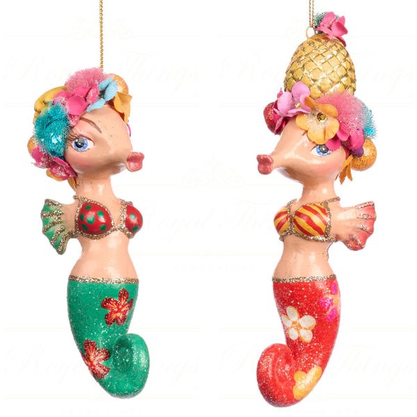 B 86101 Goodwill Christmas Ornaments Getaway Tropical Seahorse Ornament Multi