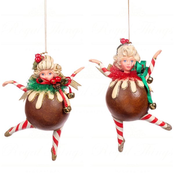B 86204 Goodwill Christmas Ornaments Family Feast Chubby Xmas Pudding Girl Ornament Brown