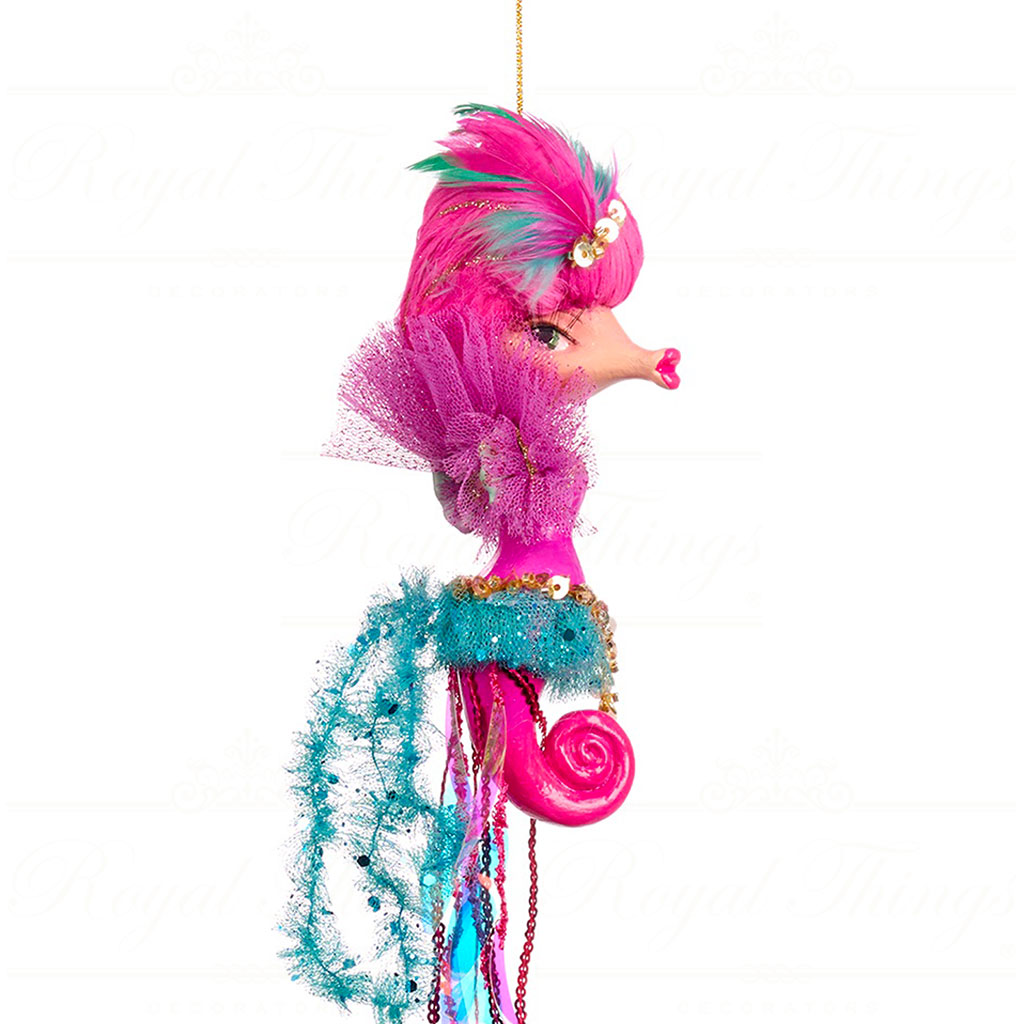 B 86351 goodwill christmas ornaments eleganza seahorse ornament pink blue pink B 86351 Goodwill Christmas Ornaments Eleganza Seahorse Ornament Pink Blue Pink