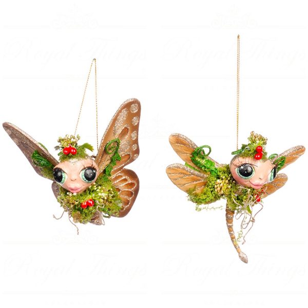 B 86408 Goodwill Christmas Ornaments Enchanted Woods Dragon Butterfly Ornament Brown