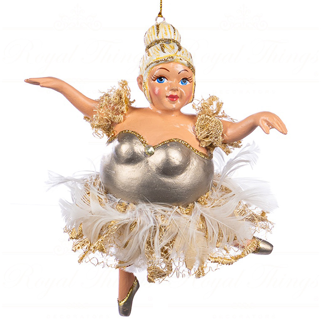B 86451 goodwill christmas ornaments swan queen chubby ballerina ornament cream champagne B 86451 Goodwill Christmas Ornaments Swan Queen Chubby Ballerina Ornament Cream Champagne