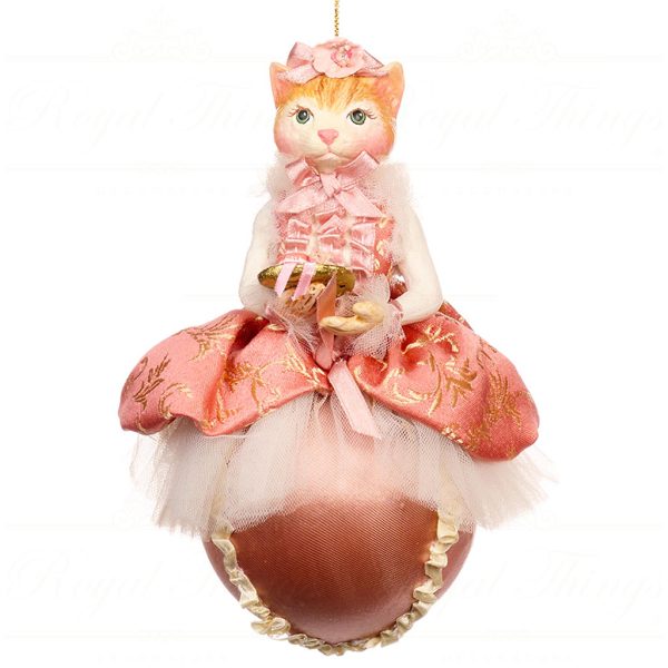 B 86550 Goodwill Christmas Ornaments Hug In Mug Cat Lady On Ball Ornament Pink A