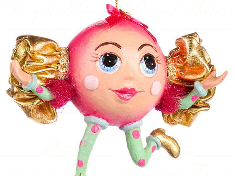 B 86751 Goodwill Christmas Ornaments Trendy Candy Wrapping Candy Ornament Pink Blue Dots