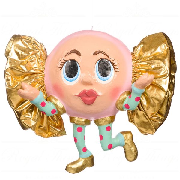 B 86765 Goodwill Christmas Decorative Items Trendy Candy Paper Mache Wrapped Candy Display Blue Pink