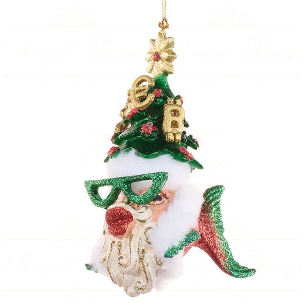 B 87113 Goodwill Christmas Ornaments Xmas Couture Tree Santa Fish Ornament Red Green Vari Greenglasses