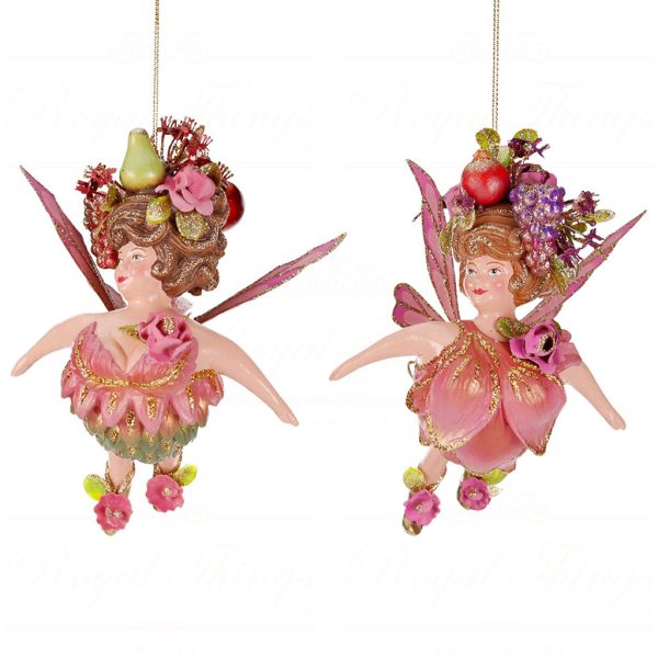 B 87250 Goodwill Christmas Ornaments Banquet Chubby Fairy Ornament Pink Purple