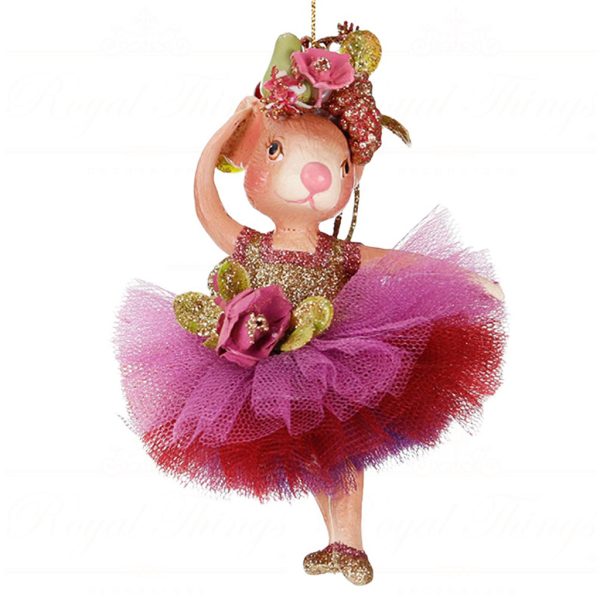 B 87252 Goodwill Christmas Ornaments Fairy Banquet Bettina Ornament Green Pink Burgundy Vari A