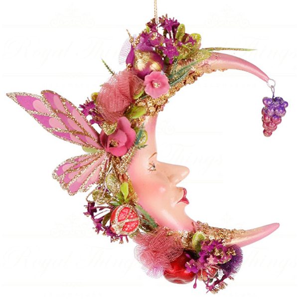 B 87263 Goodwill Christmas Ornaments Fairy Banquet Moon Ornament Green Pink Vari A