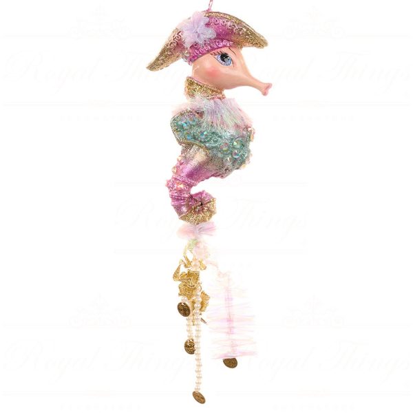 B 87300 Goodwill Christmas Ornaments Treasure Pirate Seahorse Ornament Pink Green Vari A