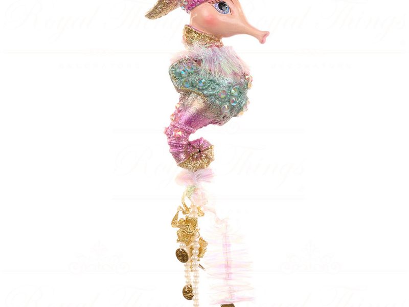 B 87300 Goodwill Christmas Ornaments Treasure Pirate Seahorse Ornament Pink Green Vari A