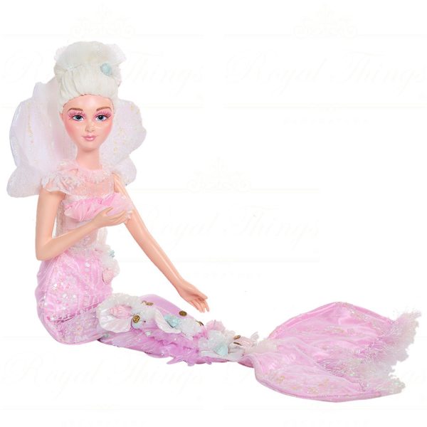 B 87309 Goodwill Christmas Dolls Treasure Mermaid Doll Pink White