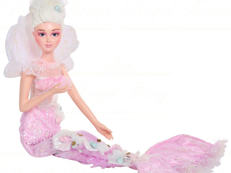 B 87309 Goodwill Christmas Dolls Treasure Mermaid Doll Pink White