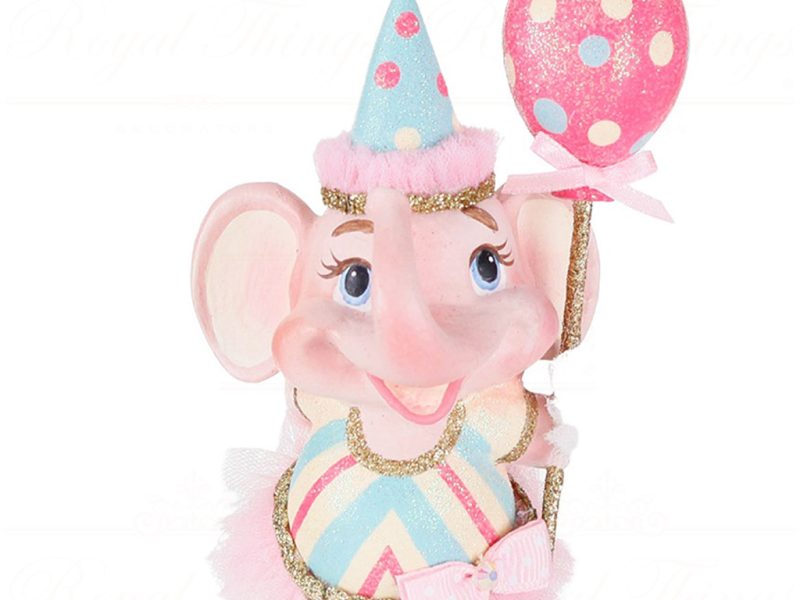 B 87450 Goodwill Christmas Ornaments Cotton Candy Carnival Elephant Ornament Pink Blue Vari A