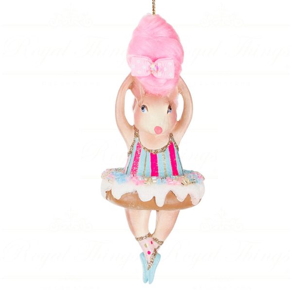 B 87454 Goodwill Christmas Ornaments Cotton Candy Carnival Donut Bettina Ornament Pink Vari B