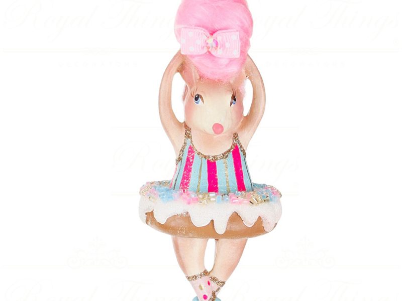 B 87454 Goodwill Christmas Ornaments Cotton Candy Carnival Donut Bettina Ornament Pink Vari B