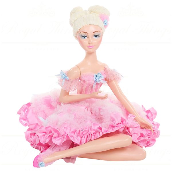 B 87455 Goodwill Christmas Dolls Cotton Candy Carnival Sitting Doll With Box Pink