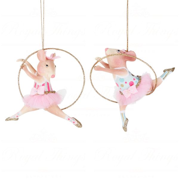 B 87457 Goodwill Christmas Ornaments Cotton Candy Carnival Hoop Bettina Ornament Pink