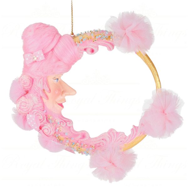 B 87467 Goodwill Christmas Ornaments Cotton Candy Carnival Moon Ornament Pink