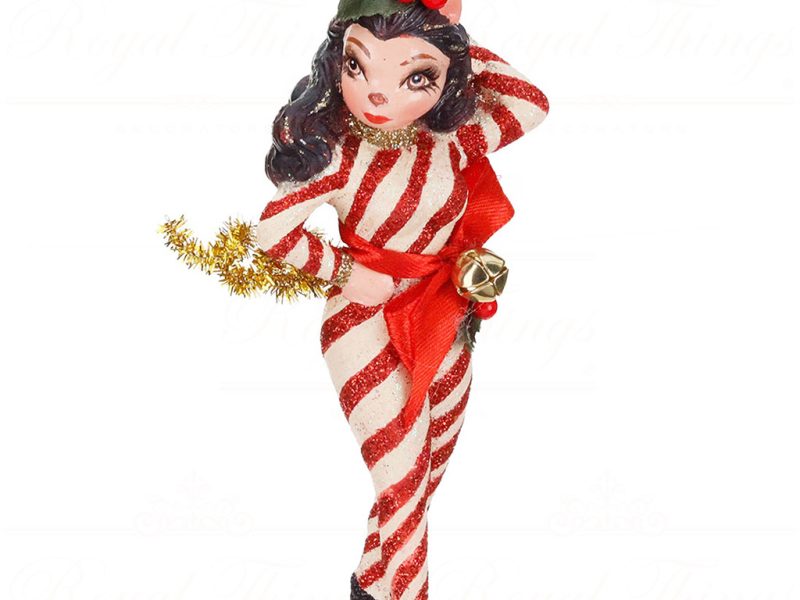 B 87506 Goodwill Christmas Ornaments Xmas Candy Cane Kitty Perry Ornament Red White