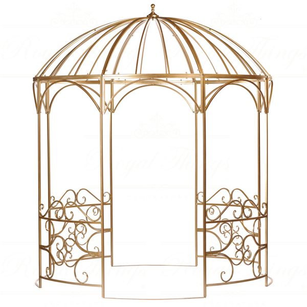 Bm 99209 Goodwill Christmas Decorative Items Metal Dome Gazebo Tabletop Gold