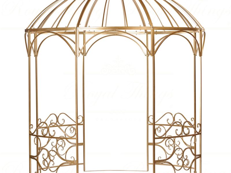 Bm 99209 Goodwill Christmas Decorative Items Metal Dome Gazebo Tabletop Gold