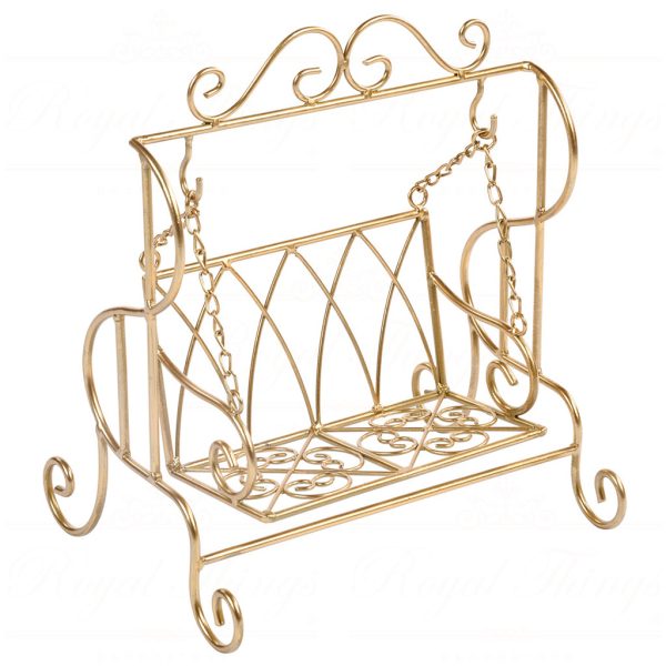 Bm 99212 Goodwill Christmas Decorative Items Metal Doll Swing Tabletop Gold