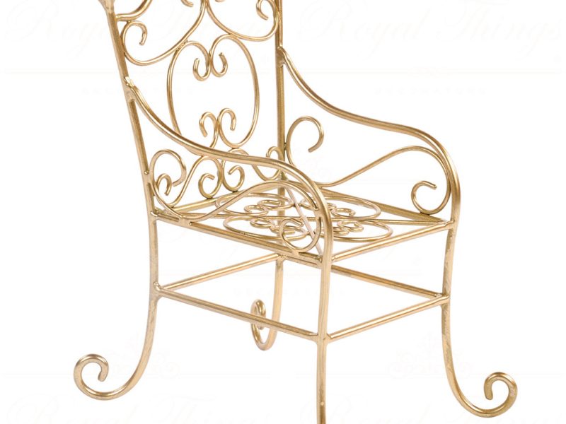 Bm 99214 Goodwill Christmas Decorative Items Metal Doll Armchair Tabletop Gold