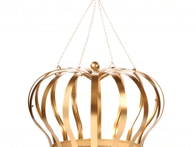 Bm 99255 Goodwill Christmas Decorative Items Metal Large Crown Display Gold