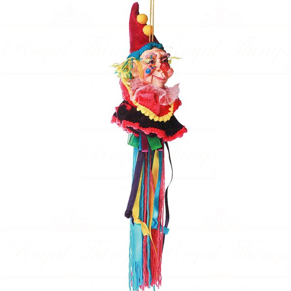 C 10357 Goodwill Christmas Ornaments Cirque Magique Clown Tassel Ornament Pink Blue Green Detail3