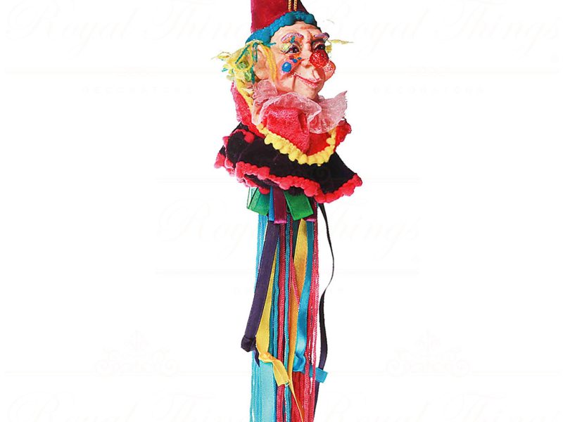 C 10357 Goodwill Christmas Ornaments Cirque Magique Clown Tassel Ornament Pink Blue Green Detail3