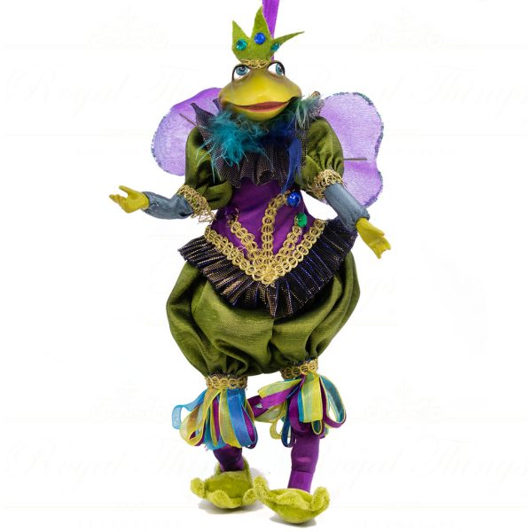 C 11032 Goodwill Christmas Ornaments Mardi Gras Peacock Fairy Frog Ornament Blue Green Purple Detail1