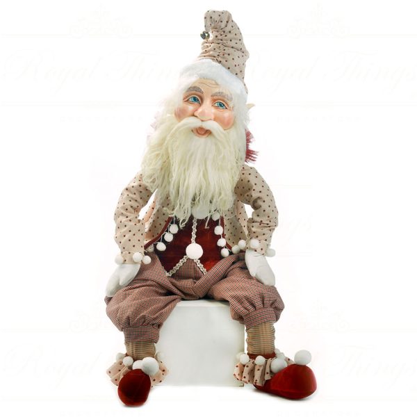 C 12114 Goodwill Christmas Dolls Cirque Magique Santa White Brown
