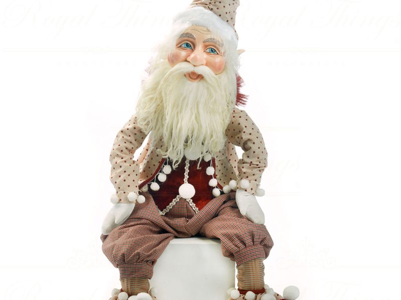 C 12114 Goodwill Christmas Dolls Cirque Magique Santa White Brown