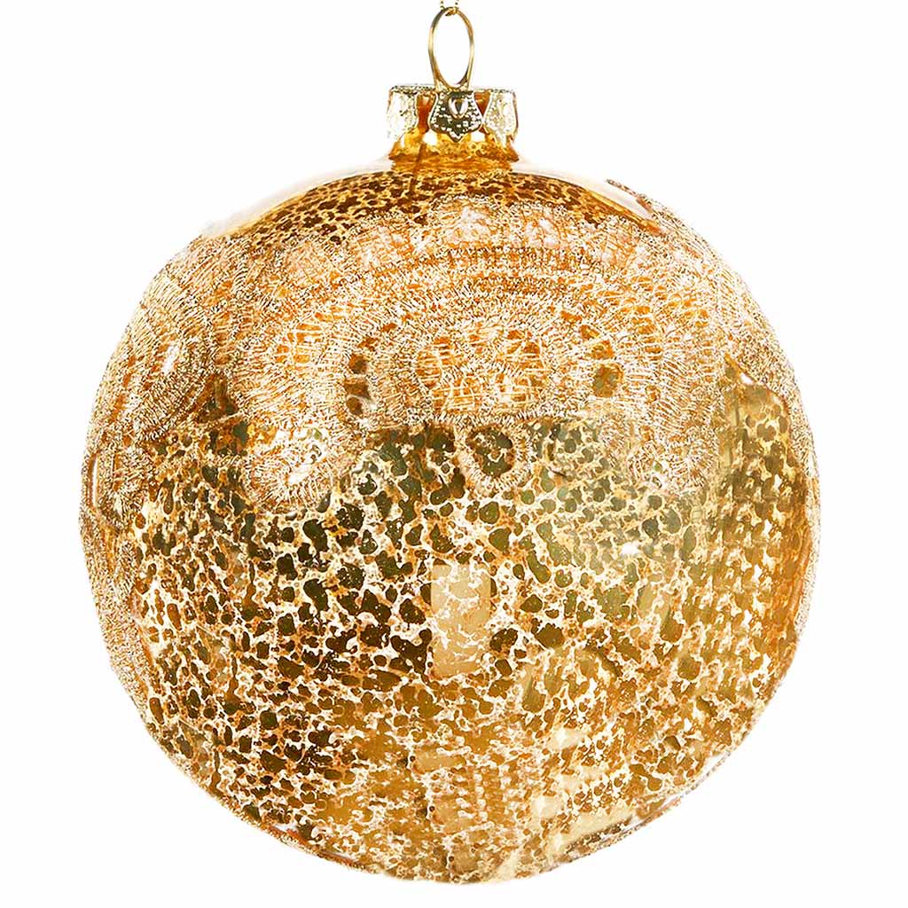 C 17152 goodwill christmas balls glass antique lace ball gold C 17152 Goodwill Christmas Balls Glass Antique Lace Ball Gold