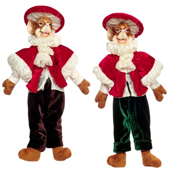 C 18009 Goodwill Christmas Dolls Woodland Mushroom Mouse Doll Red Green Brown White