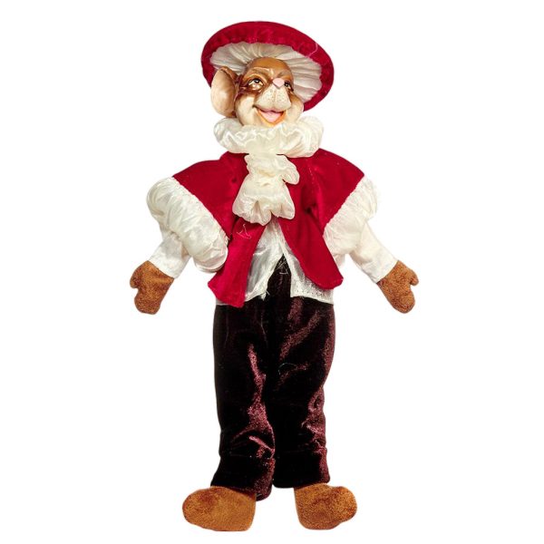 C 18009 Goodwill Christmas Dolls Woodland Mushroom Mouse Doll Red Green Brown White Vari Brown