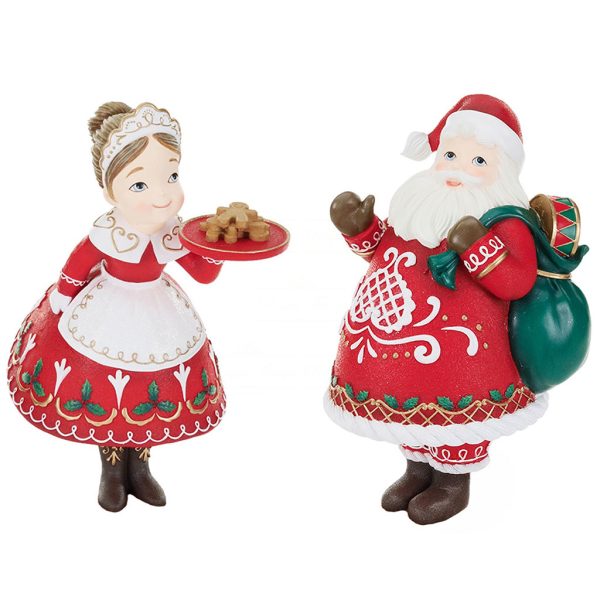 D 42148 Goodwill Christmas Ornaments Gingerbread Santa Mrs Ornament Red