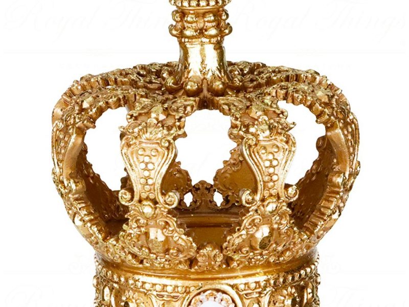 D 42207 Goodwill Christmas Ornaments Jewel Open Crown Ornament Gold