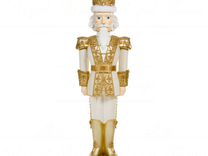 D 42213 Goodwill Christmas Decorative Items Versailles Nutcracker Display Gold White