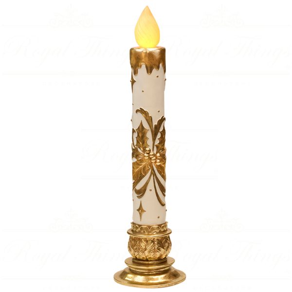 D 42273 Goodwill Christmas Decorative Items Led Christmas Candle Display Gold Creme