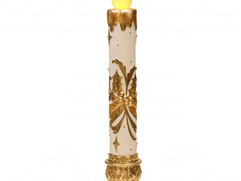 D 42273 Goodwill Christmas Decorative Items Led Christmas Candle Display Gold Creme
