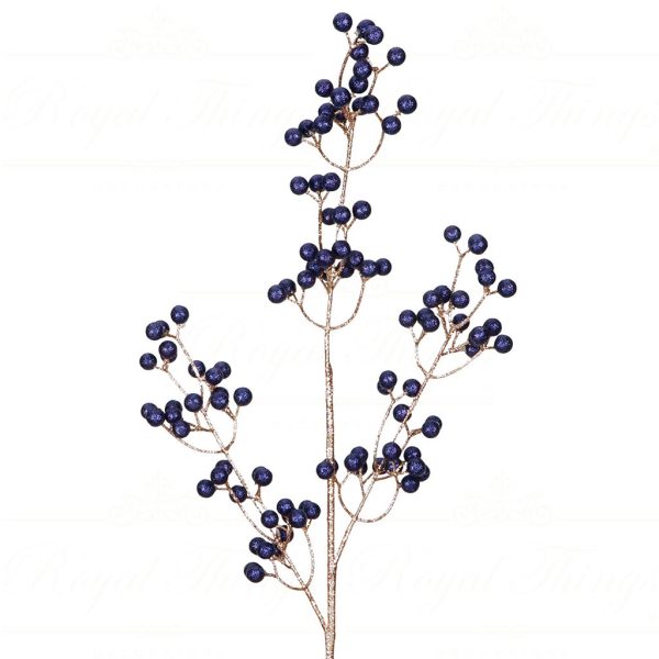 Ff 99609 Goodwill Branches Berry Stem Blue Gold
