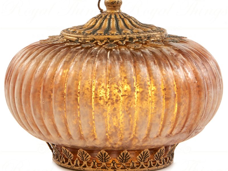 Fi 10538 Goodwill Tabletop Led Glass Metal Frosted Lantern Tabletop Gold