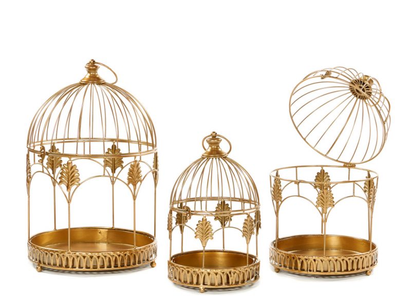 Goodwill Christmas Ambiance Gold Metal Half Open Cage Bm99008