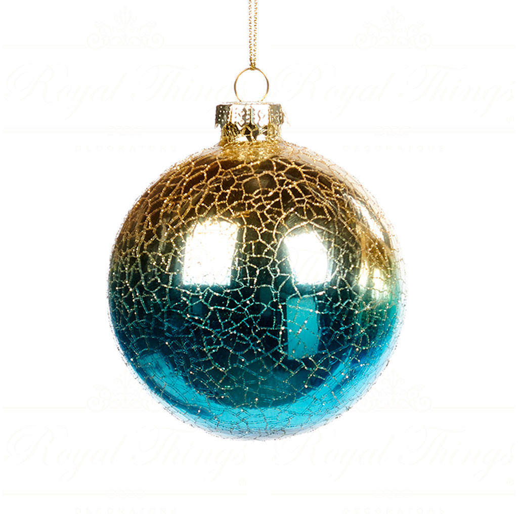 Goodwill Christmas ball champagne blue glass gradiant ball P32291 round Goodwill Christmas Ball Champagne Blue Glass Gradiant Ball P32291 Round