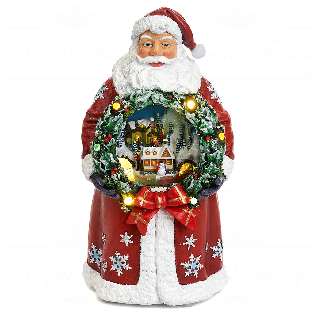 Goodwill Christmas musicboxes snowglobes LED Music Motion santa wreath scene MU 50102 Goodwill Christmas Musicboxes Snowglobes Led Music Motion Santa Wreath Scene Mu 50102