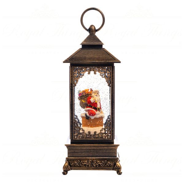 Goodwill Christmas Musicboxes Snowglobes Led Santa Chimney Lantern Snow Globe Bronze Red White Brown Mc 19919