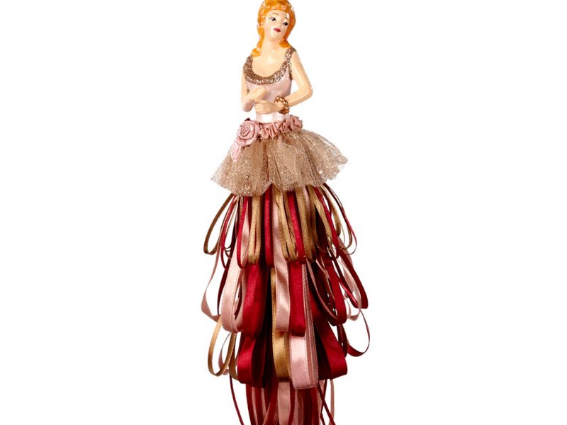 Goodwill Christmas ornament burgundy creme gold B96501 creme